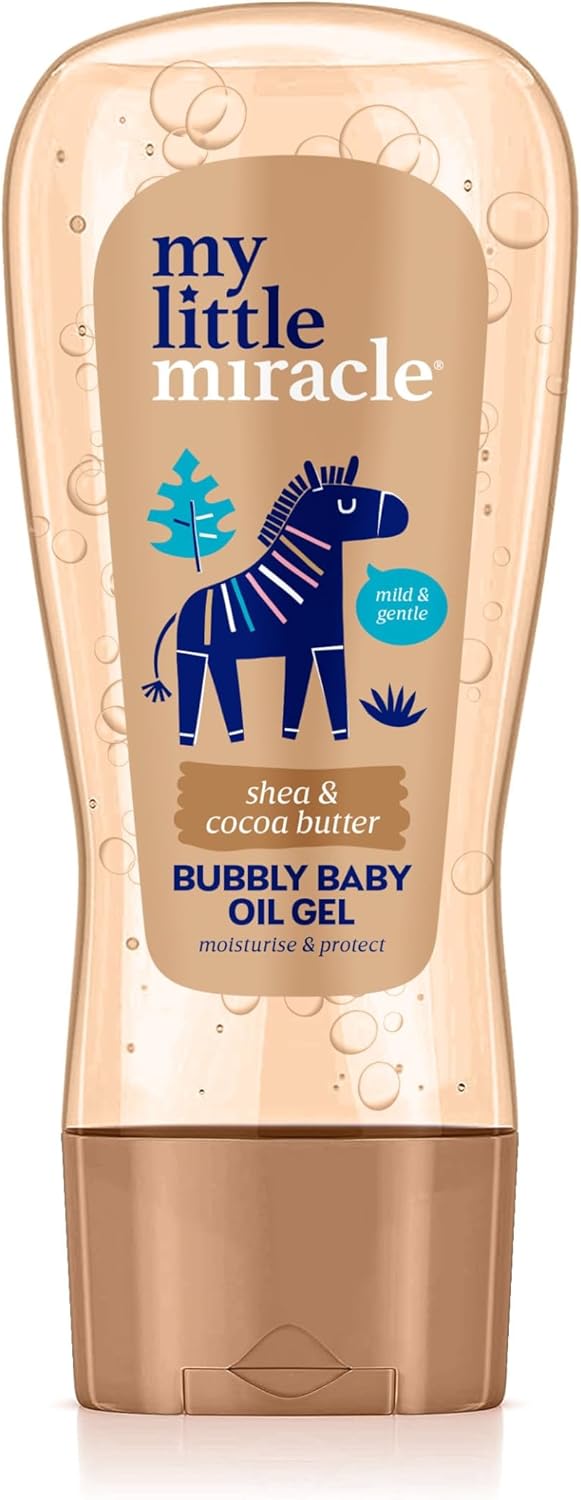 My Little Miracle Bubbly Baby Oil Gel Shea & Cocoa Butter Ideal For Baby Massage, Moisturises & Protects From Dryness 200Ml 2-Pack