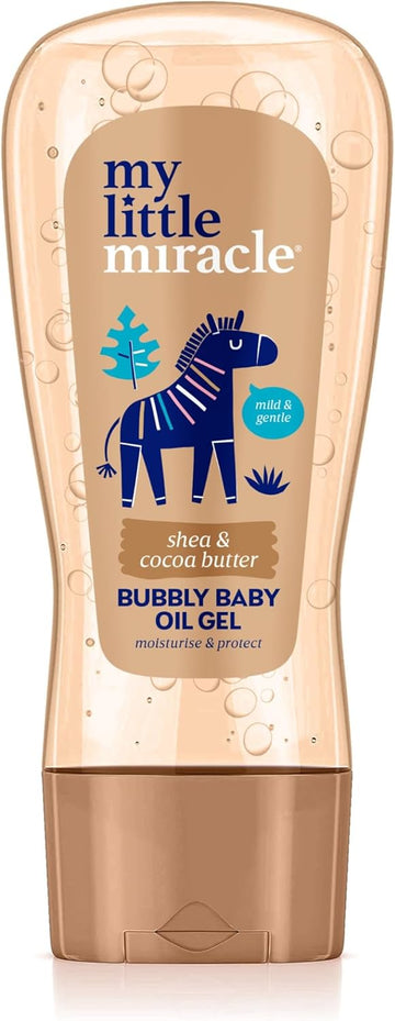 My Little Miracle Bubbly Baby Oil Gel Shea & Cocoa Butter Ideal For Baby Massage, Moisturises & Protects From Dryness 200Ml 2-Pack