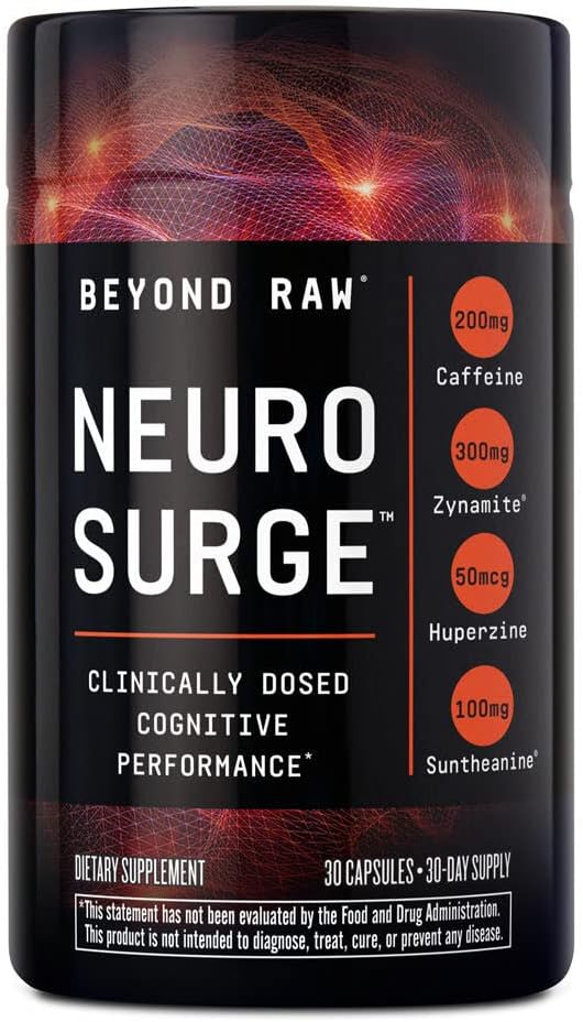 Beyond Raw Neuro Surge | Clinically Dosed Cognitive Performance | 30 Count