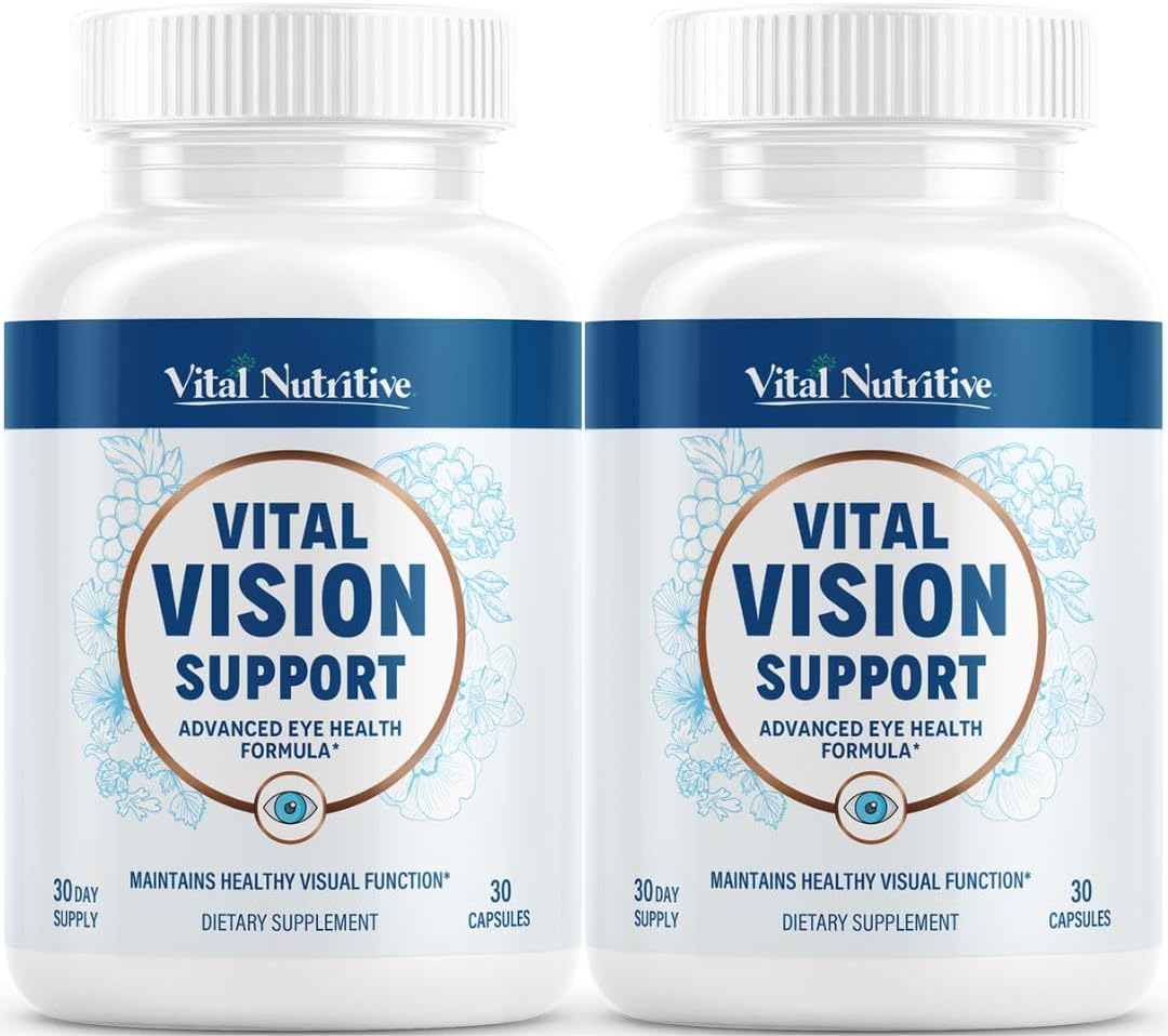 Vital Vision Support – Eye Health Supplement With Vitamin A, Lutein, Beta Carotene & Antioxidants – Eye Vitamins Support Hydration & Oxidative Stress -60 Days Supply