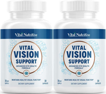 Vital Vision Support – Eye Health Supplement With Vitamin A, Lutein, Beta Carotene & Antioxidants – Eye Vitamins Support Hydration & Oxidative Stress -60 Days Supply