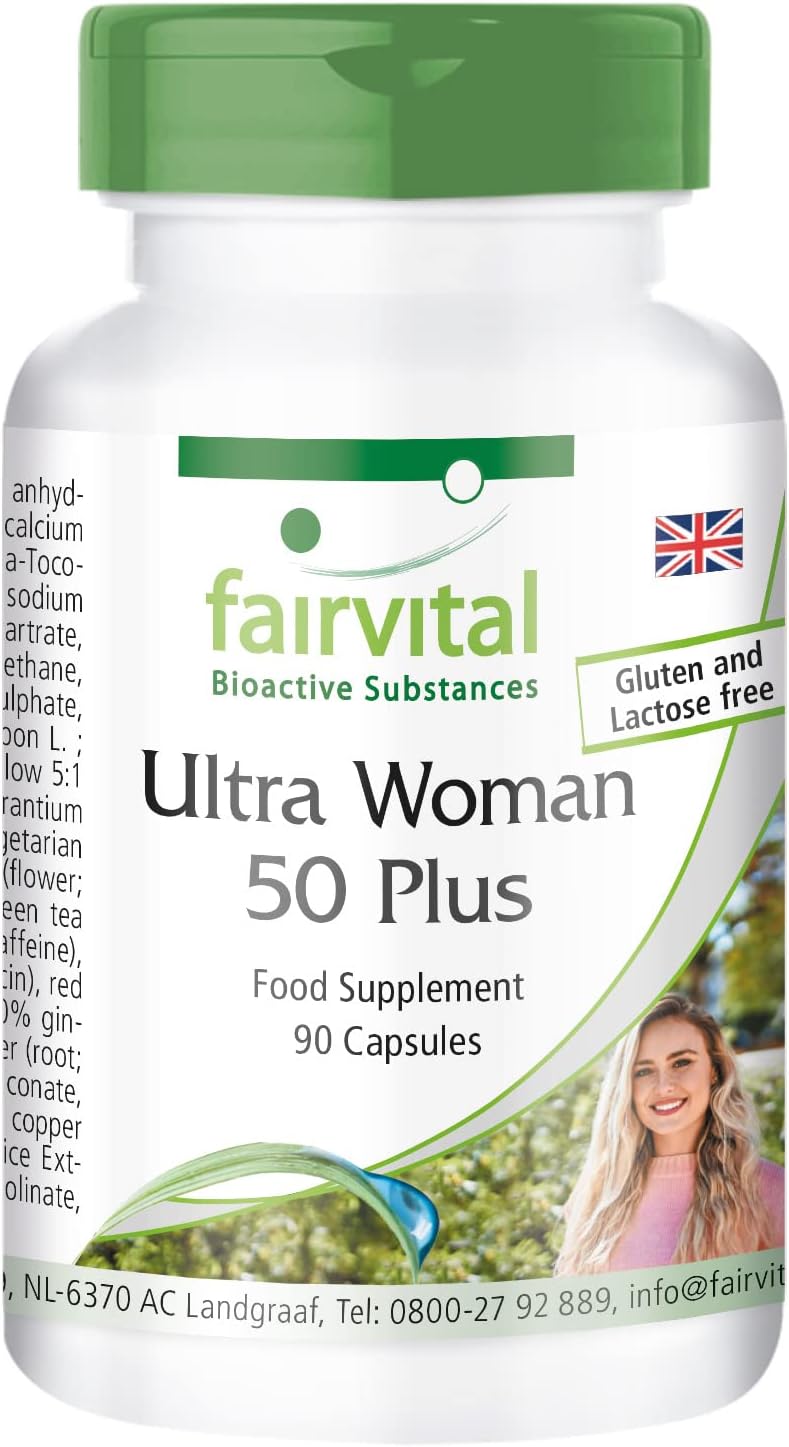 Fairvital | Ultra Woman 50 Plus - 90 capsules - multivitamin preparation for women - over 50 vital substances - quality-tested and highly dosed