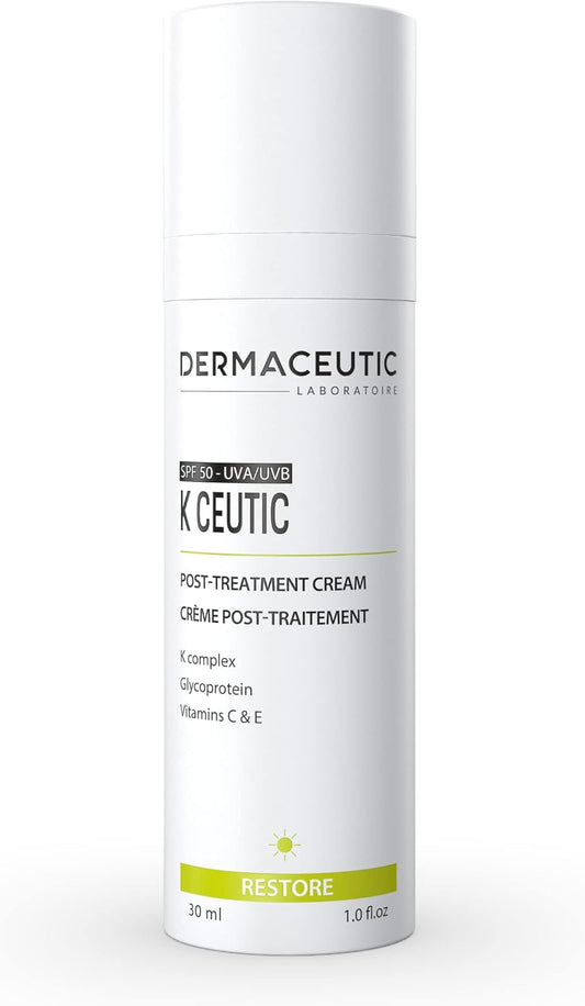 K Ceutic By Dermaceutic: This Post Treatment Cream Contains K Complex, Glycoprotein, Vitamin C And E And Uv Filters. 30 Ml
