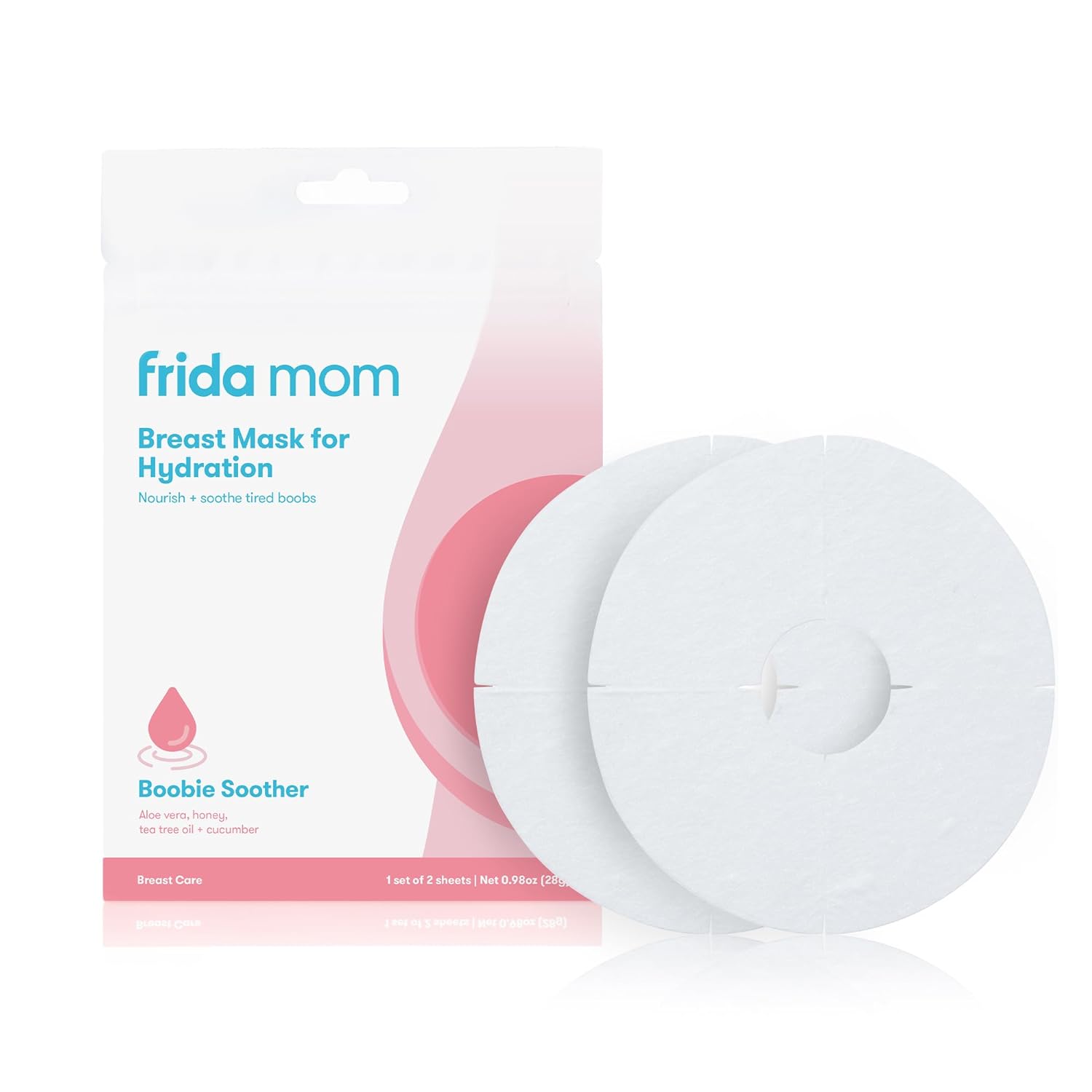 Breast Mask for Hydration- Made with Aloe Vera, Honey, Tea Tree Oil + Cucumber to Nourish + Soothe Boobs- 2 Sheet Masks - No Artificial Fragrances, Phthalates, or Parabens