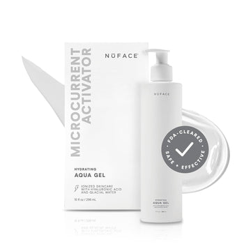 Nuface Aqua Gel Activator - Microcurrent Conductive Gel & Activator Powered By Ionplex & Hyaluronic Acid To Enhance Results Of Nuface Microcurrent Facial Device - Improves Skin Radiance (3.3 Oz)
