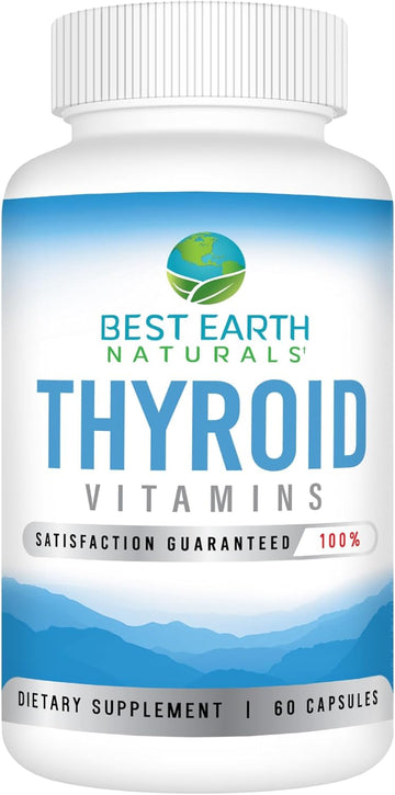 Best Earth Naturals Thyroid Support Supplement For Women And Men - 60 Capsules