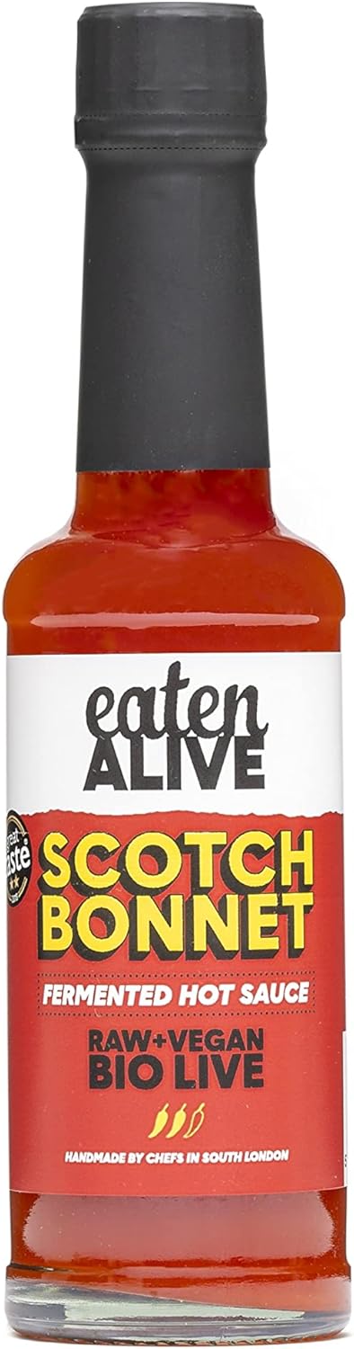 Eaten Alive - Scotch Bonnet Fermented Hot Sauce (150Ml) Vegan & Made In The Uk - Award Winning