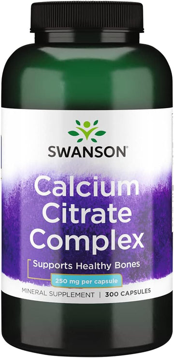 Swanson Calcium Citrate Complex Muscle Bone Health Support Mineral Supplement 300 Capsules