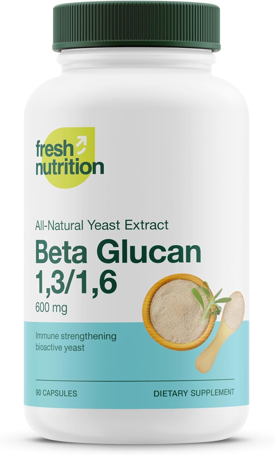 Beta Glucan Capsules - Beta-1,3, 1,6 D-Glucan - For Gut Health, Immune Function And Digestion - Vegan, Non-Gmo, Gluten And Soy Free - 90 Capsules, 1 Month Supply
