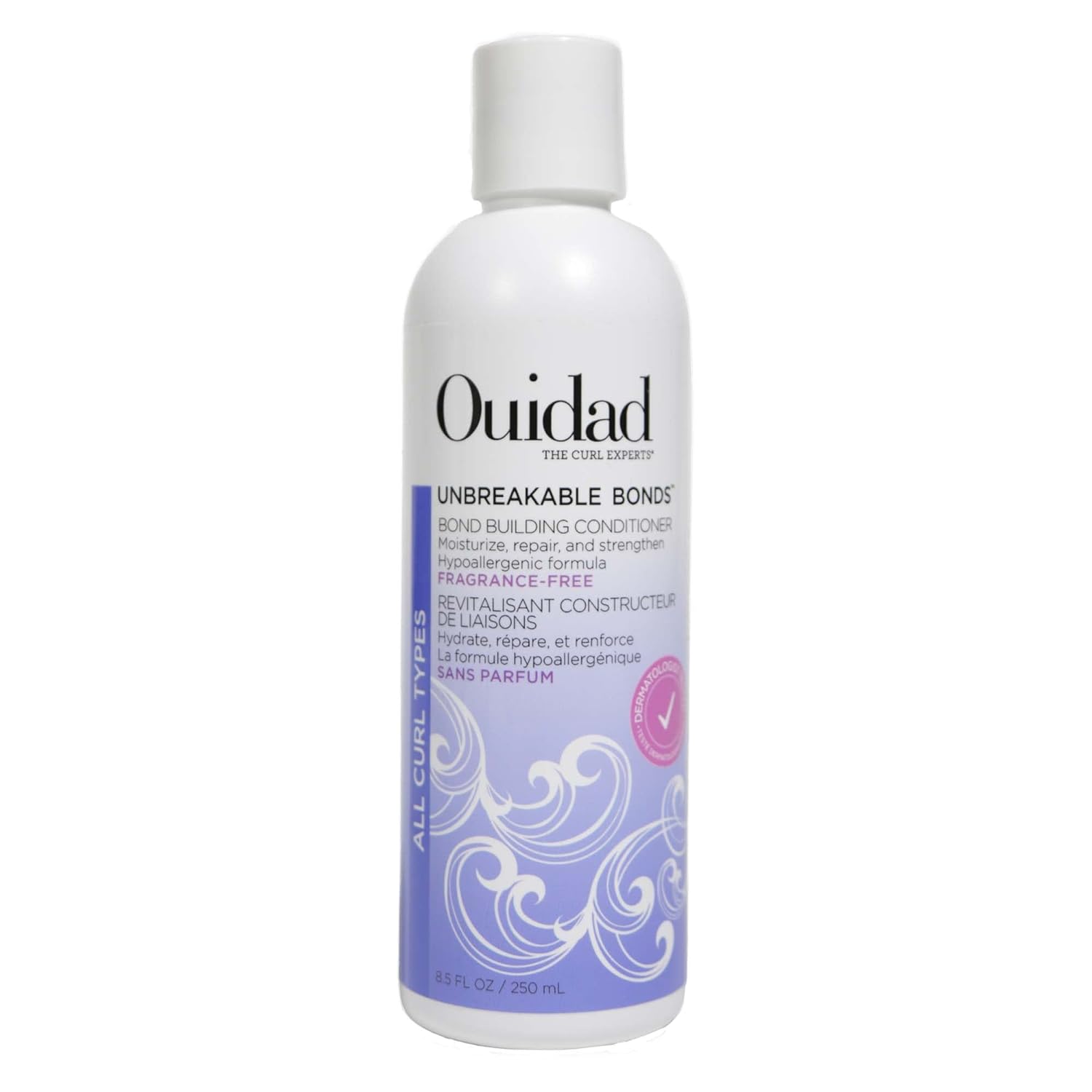 Ouidad Unbreakable Bonds Bond Building Conditioner for Curly Hair - Fragrance Free - 8.5 oz