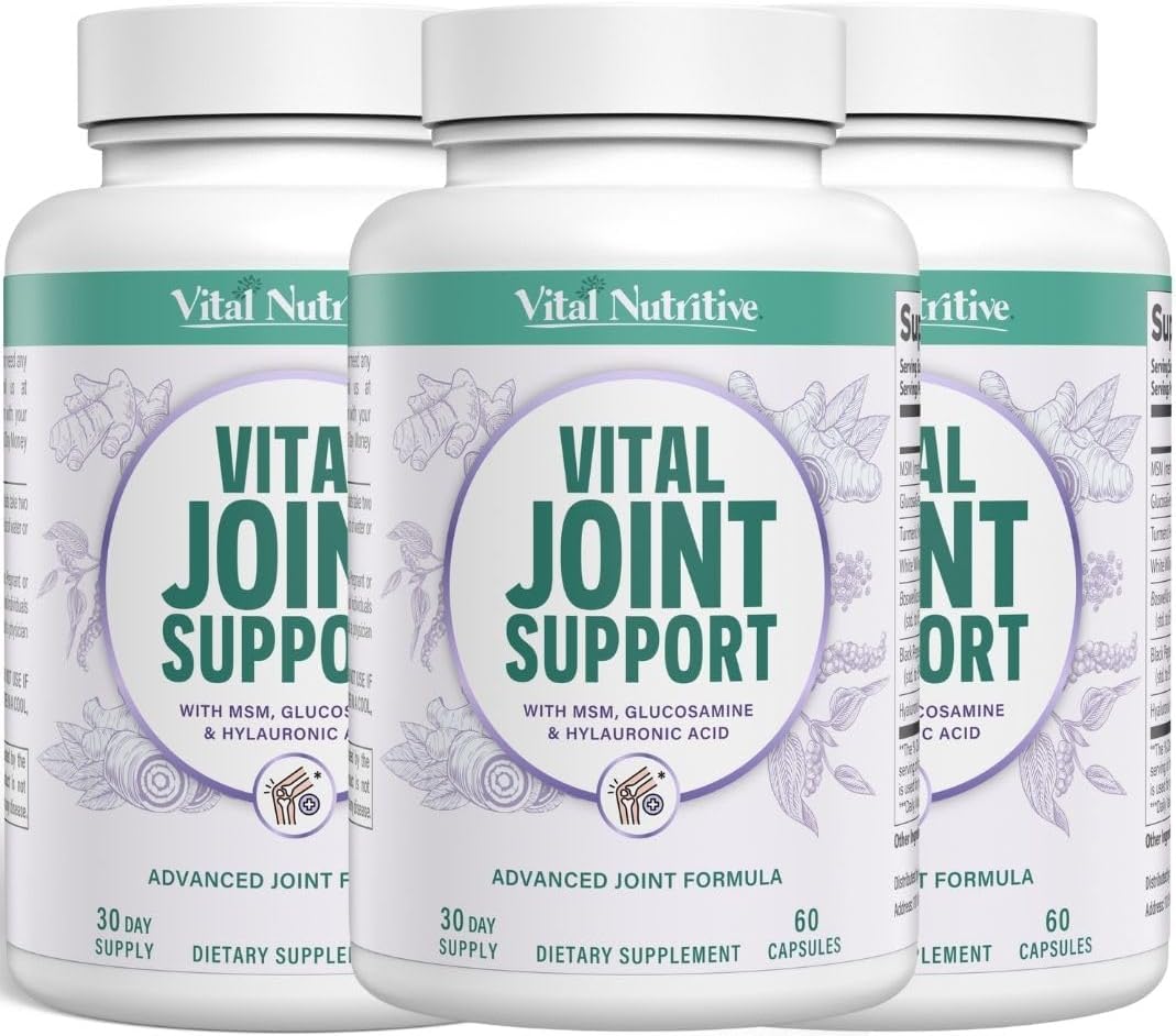 Joint Support Supplement For Men And Women – Glucosamine, Msm, Hyaluronic Acid, And Turmeric – Supports Joint Health – 90 Days Supply