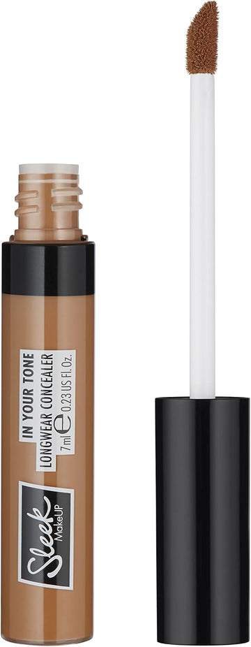 Sleek Makeup In Your Tone Longwear Concealer, Hides Dark Circles And Covers Blemishes, Buildable Medium To Full Coverage, 6N, 7Ml