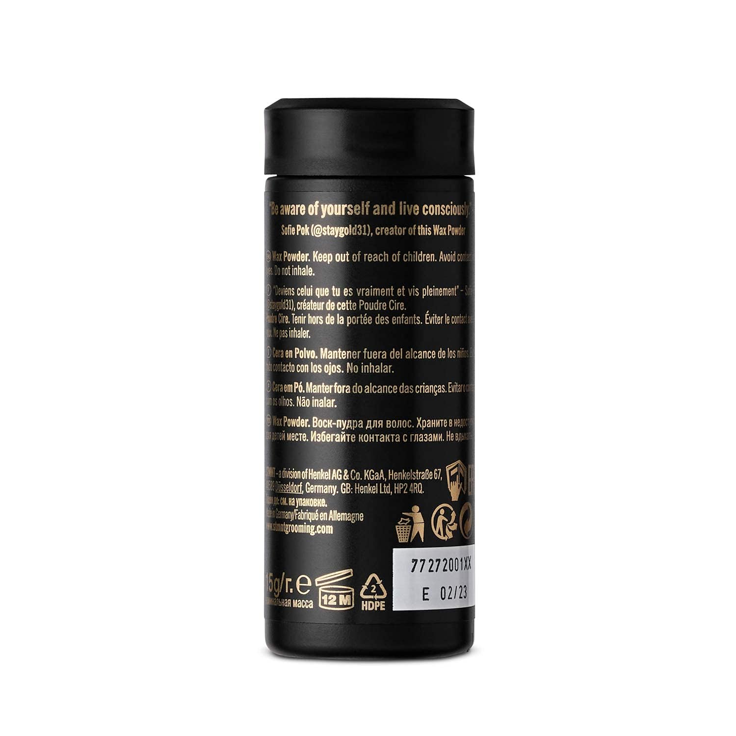 Stmnt Grooming Goods Wax Powder, 0.53 Oz | Semi-Matte Finish | Added Grip And Volume | Medium Control | Easy To Wash Out | Fuller Feeling Hair