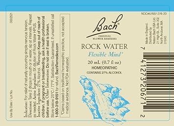 Bach Original Flower Remedies 2-Pack, Have Tolerance" - Beech, Rock Water, Homeopathic Flower Essences, Vegan, 20mL Dropper x2