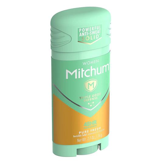 Mitchum Women Stick Solid Antiperspirant Deodorant, Pure Fresh, 2.7 Ounce (Pack of 1)