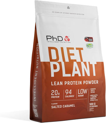 Phd Nutrition Diet Plant, Vegan Protein Powder Plant Based, Strawberries And Cream, High Plant Protein, 19 Servings Per 500G Bag