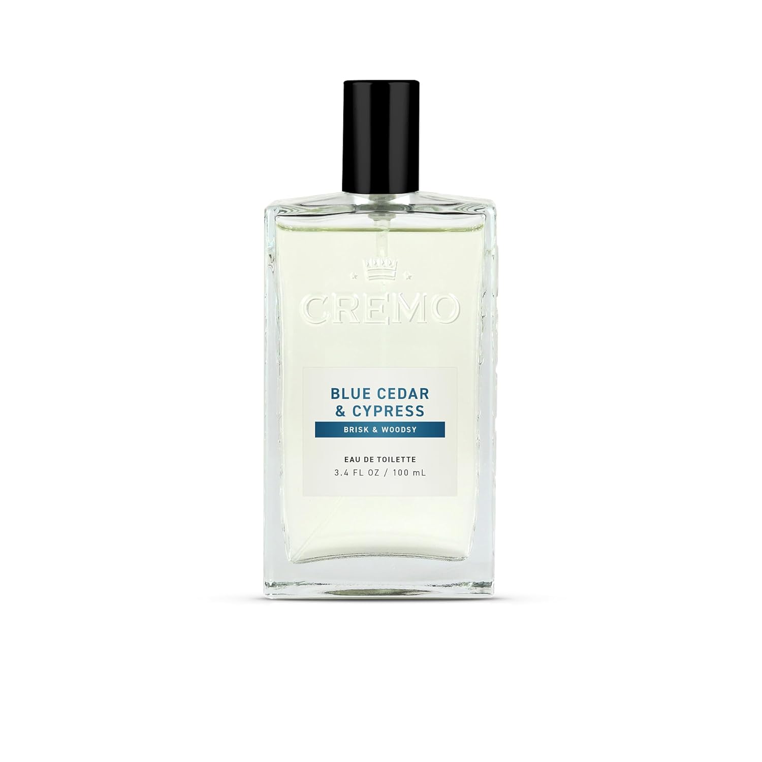 Cremo Cologne For Men - Blue Cedar & Cypress Mens Cologne Spray- A Woodsy Scent With Notes Of Lemon Leaf, Cypress And Cedar, Fragrances For Men, 3.4 Fl Oz