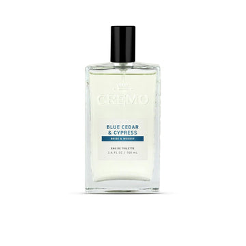 Cremo Cologne For Men - Blue Cedar & Cypress Mens Cologne Spray- A Woodsy Scent With Notes Of Lemon Leaf, Cypress And Cedar, Fragrances For Men, 3.4 Fl Oz