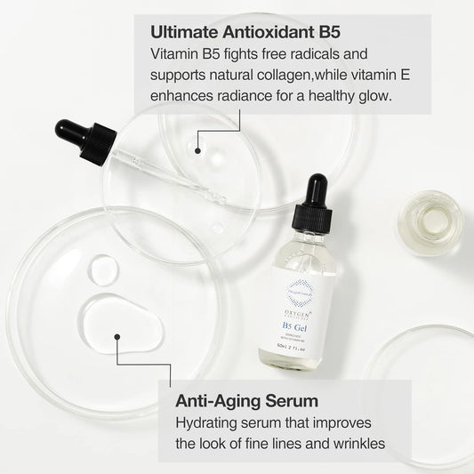 B5 Gel (60Ml) – Treatment Serum With Hyaluronic Acid And Antioxidant Vitamin B5 & E, Intensive Hydrating Face Serum