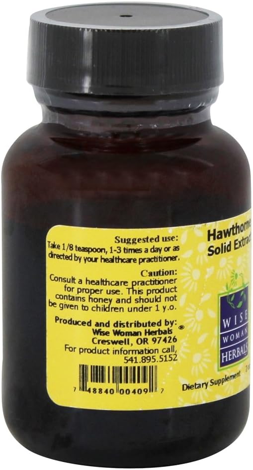 Wise Woman Herbals – Hawthorn Berry Extract Liquid - Extra Strength 4:1 Extract - Alcohol-Free - for Cardiovascular Health and Heart Function - 2oz : Health & Household