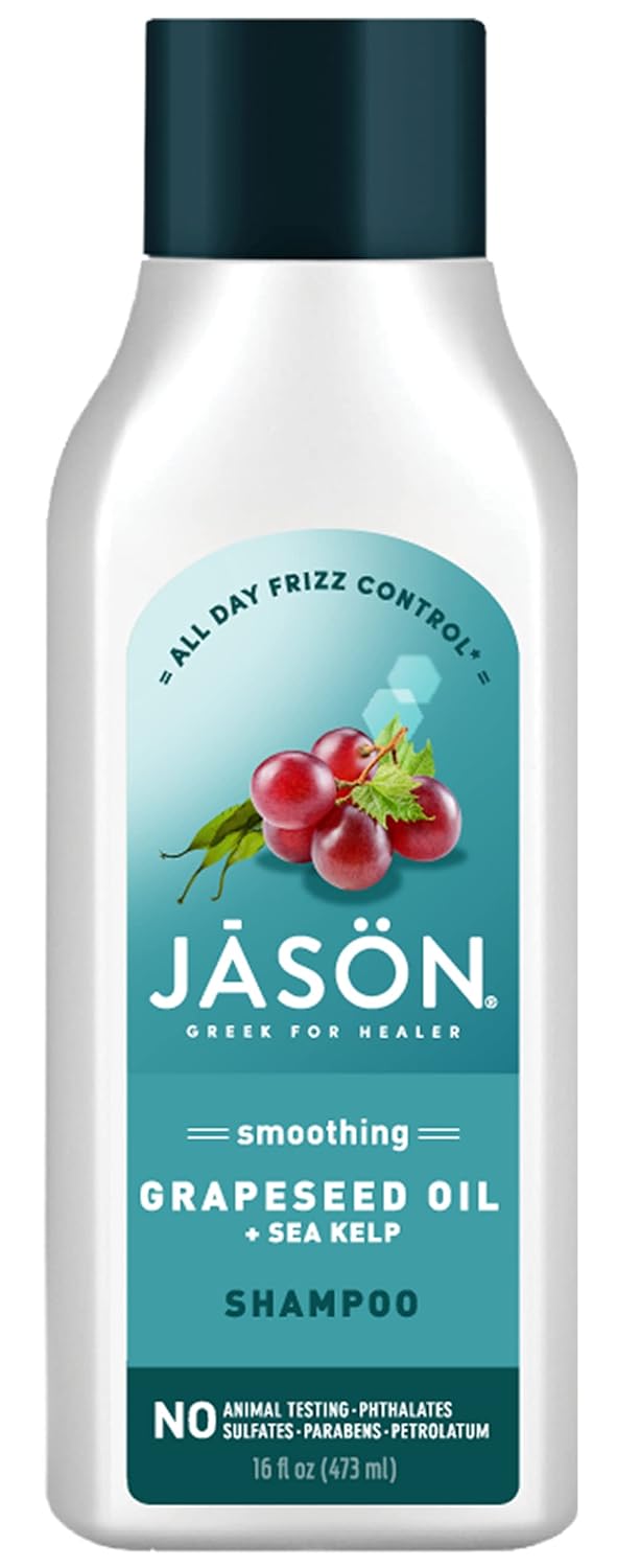 Jason Shampoo, Smoothing Grapeseed Oil & Sea Kelp, 16 Oz