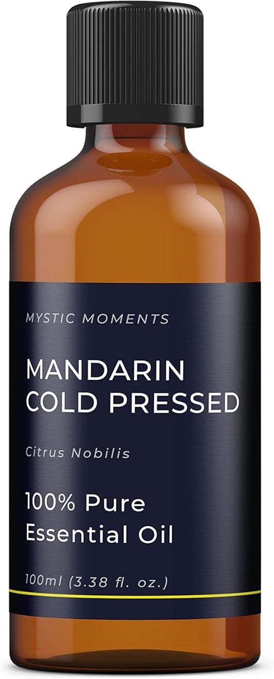 Mystic Moments | Mandarin Cold Pressed Essential Oil 100ml - Pure & Natural oil for Diffusers, Aromatherapy & Massage Blends Vegan GMO Free