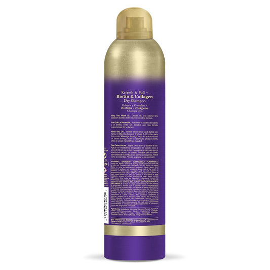 Ogx Exclusive Collection Refresh Full + Dry Shampoo 64061, Biotin & Collagen, 5 Ounce