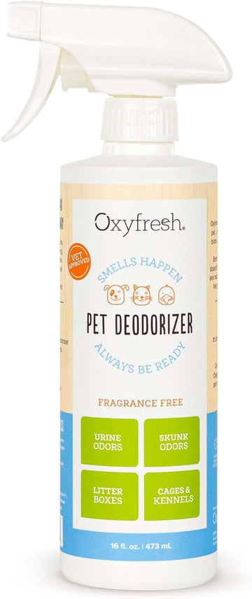 Oxyfresh Premium Pet Odor Eliminator – Say Goodbye to Stinky Dog and Cat Odors – Non-Toxic – Perfect for Dog Beds, Carpets, Cat Litter Boxes & Anywhere Stinky,16 oz