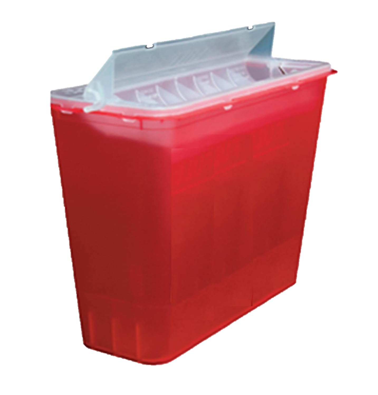 Dealmed Sharps Container, 5 Quart H-Style Lid For Safe Disposal, Red (Pack Of 1)