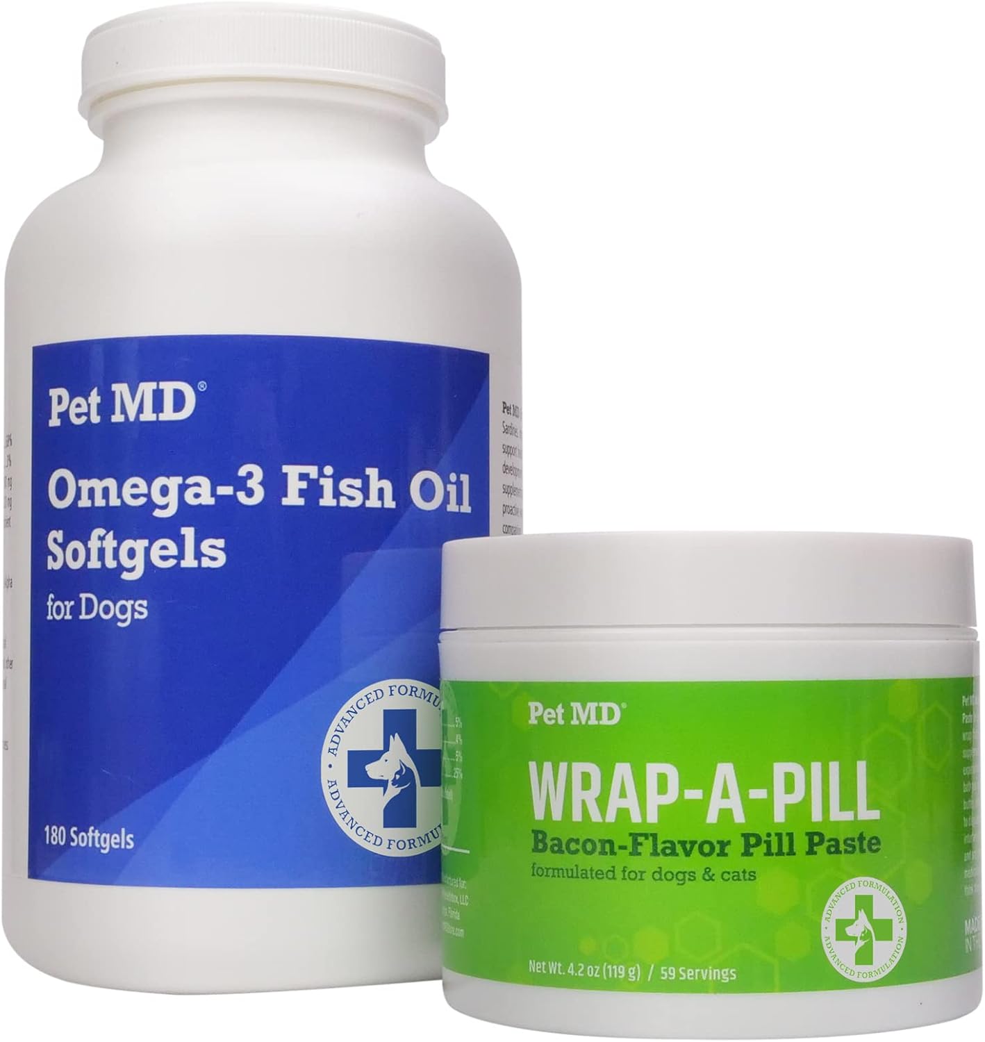 Pet Md Omega 3 Softgels & Wrap A Pill Bacon Flavor Pill Paste