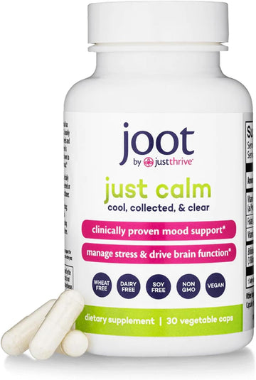 Just Thrive - Just Calm - Cortisol Manager - Calming, Memory, and Mood Support Supplement - Vegan, 30 Calm Capsules