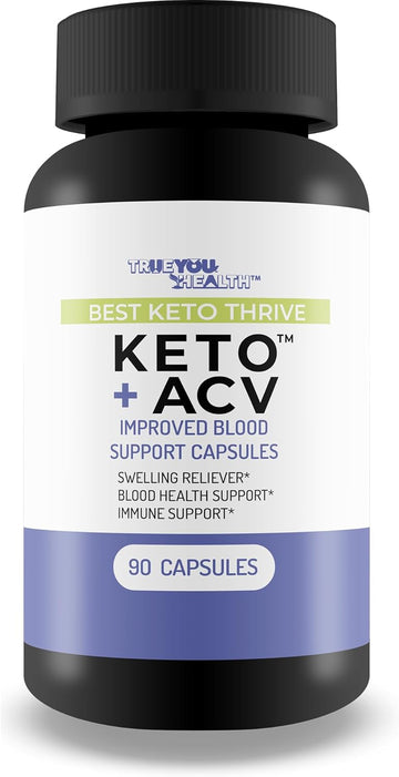 Best Keto Thrive Keto + Acv Improved Blood Support Capsules - Our Best Keto Friendly Blood Balance & Blood Flow Supplement For Blood Health, Sugar Health, Immune Support, & Healthy Swelling Response