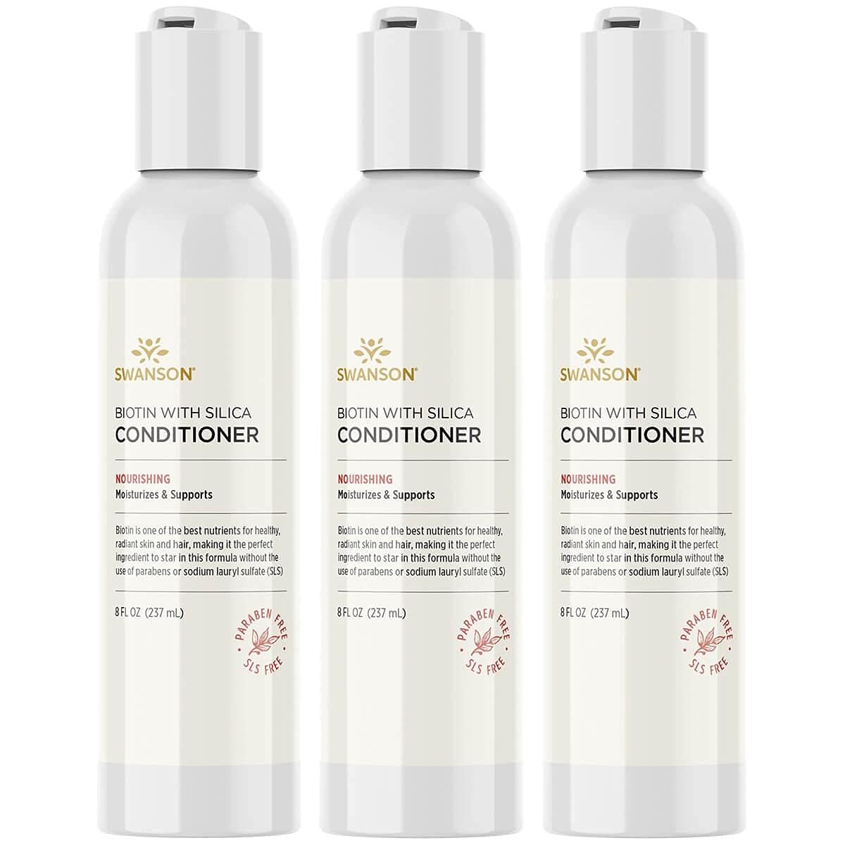 Swanson Biotin Conditioner With Silica 8 Fl Ounce (237 Ml) Liquid (3 Pack)