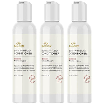 Swanson Biotin Conditioner With Silica 8 Fl Ounce (237 Ml) Liquid (3 Pack)