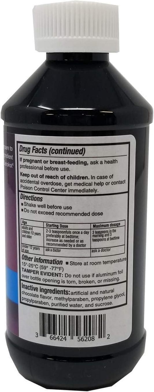 Sda Laboratories Senna Lax Syrup With Sennosides 8.8Mg - Natural Vegetable Laxative, Gentle Constipation Relief, Chocolate Flavor, 8Oz Fluid Bottle
