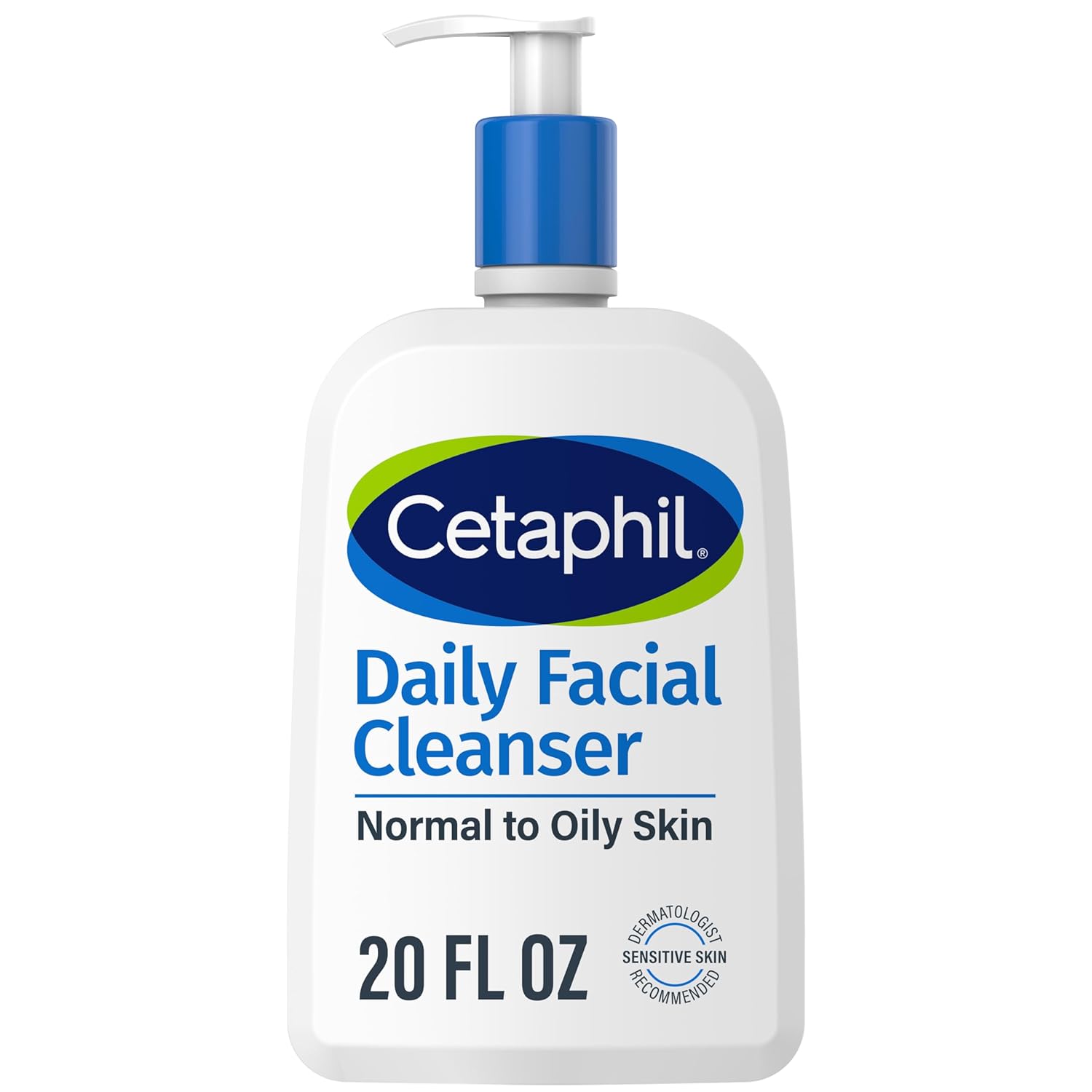 Cetaphil Face Wash, Daily Facial Cleanser For Sensitive, Combination To Oily Skin, New 20 Oz, Gentle Foaming, Soap Free, Hypoallergenic