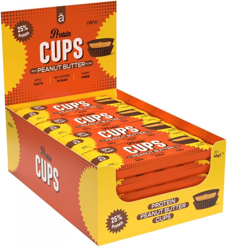 Nanosupps Protein Peanut Butter Cups (20X42G) Milk Chocolate - Functional Food - Protein Snacks