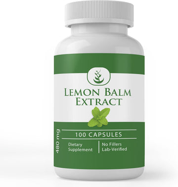 Pure Original Ingredients Lemon Balm Extract, (100 Capsules) Always Pure, No Additives Or Fillers, Lab Verified