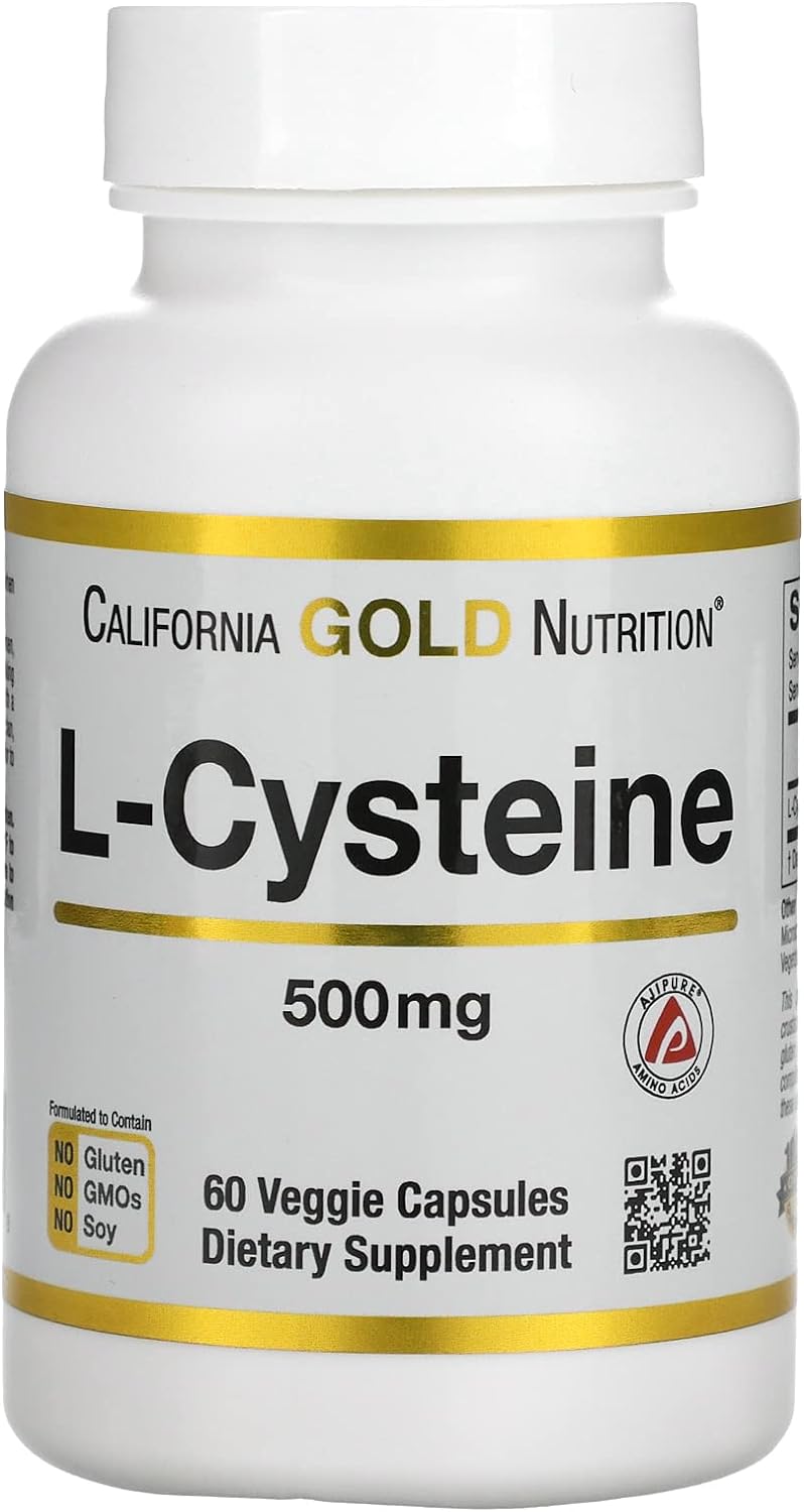 L-Cysteine, Ajipure, 500 Mg, 60 Veggie Capsules, California Gold Nutri