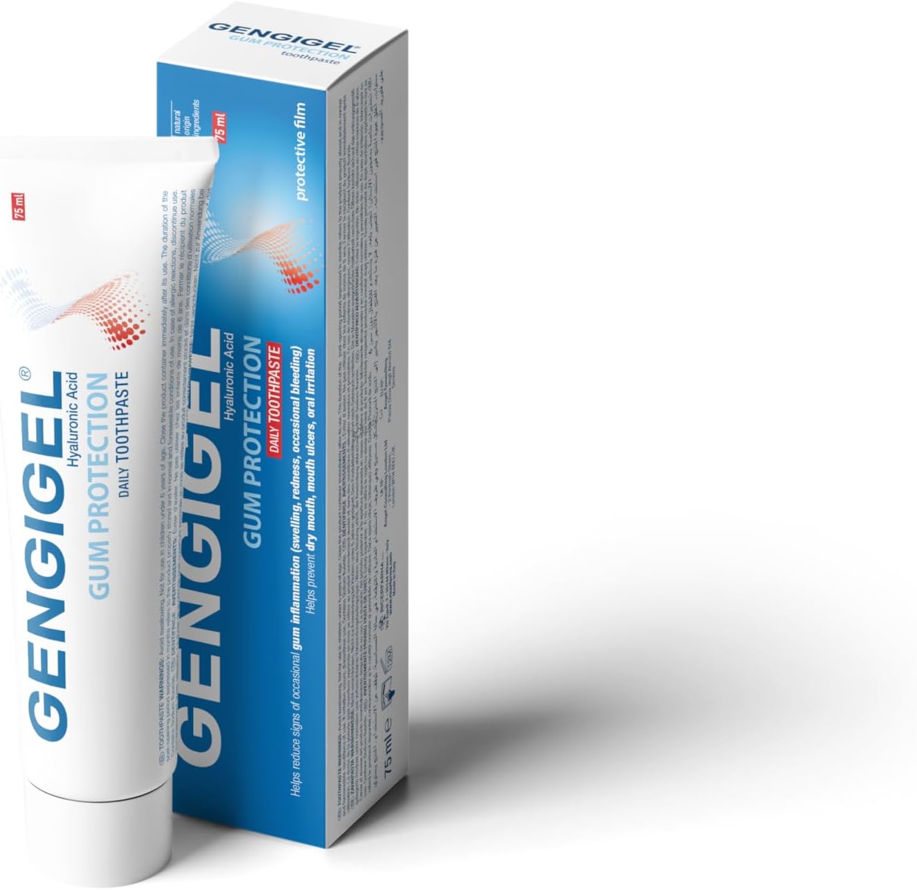 Gengigel Gum Protection Toothpaste 75Ml With Hyaluronic Acid - Pack Of 2