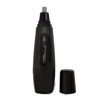 Stylecraft Schnozzle Cordless Nose And Ear Trimmer, Water Resistant, Portable, Led Light, Matte Black