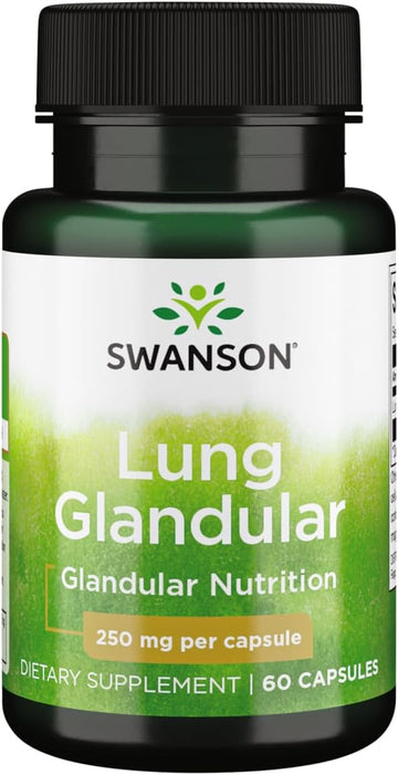 Swanson Raw Lung Glandular 250 Milligrams 60 Capsules