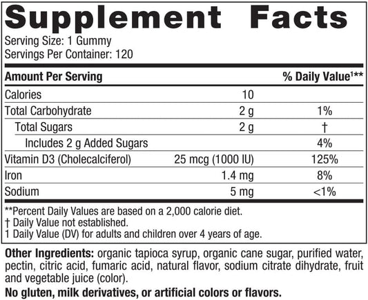 Nordic Naturals Vitamin D3 Gummies, Wild Berry - 120 Gummies - 1000 IU Vitamin D3 - Great Taste - Healthy Bones, Mood & Immune System Function - Non-GMO - 120 Servings