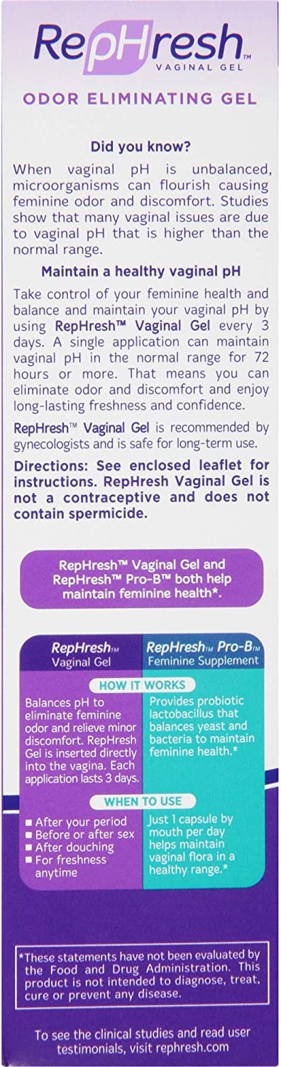 RepHresh Vaginal pH Balancing Gel 4 ea by Rephresh : Health & Household