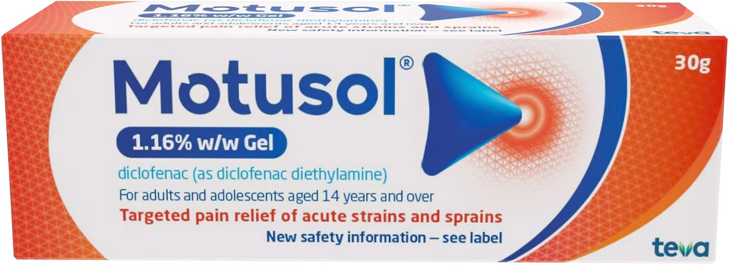 Motusol 1.16% W/W Gel 30G – Targeted Pain Relief Of Joints & Muscles In Acute Strains & Sprains