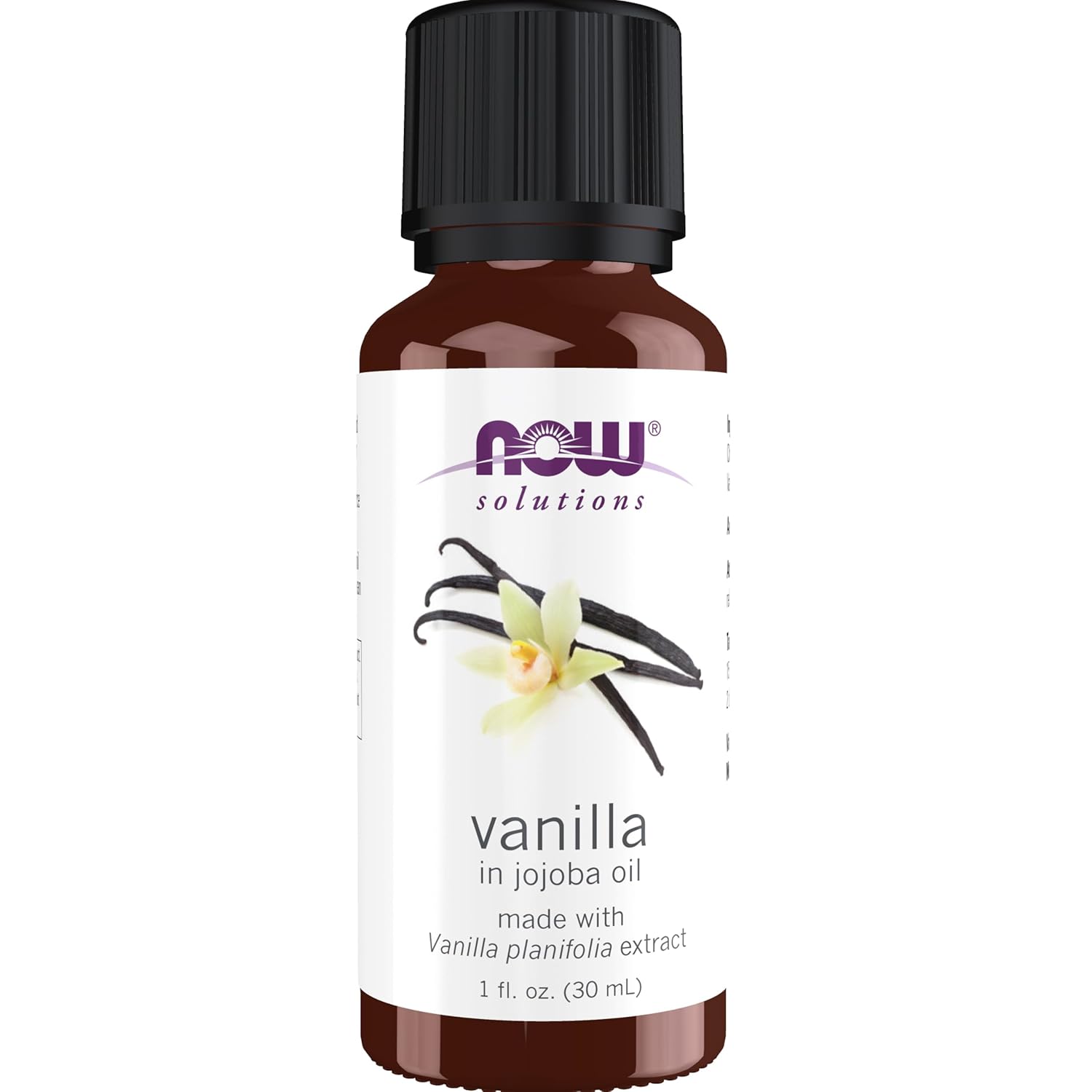 Now Foods Essential Oils, Vanilla Oil, Blend Of Pure Vanilla Bean Extract In Pure Jojoba Oil, Sweet Aromatherapy Scent, Vegan, Child Resistant Cap, 1-Ounce