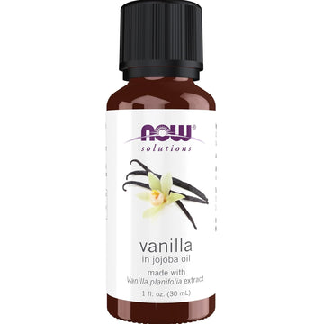 Now Foods Essential Oils, Vanilla Oil, Blend Of Pure Vanilla Bean Extract In Pure Jojoba Oil, Sweet Aromatherapy Scent, Vegan, Child Resistant Cap, 1-Ounce