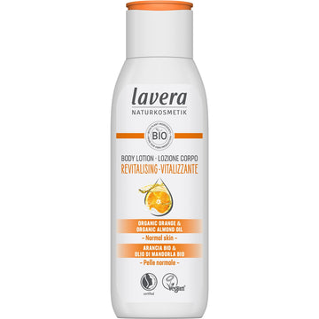 Lavera Body Lotion Vitalizing - Body Milk With Orange & Almond Oil - Body Milk For Normal Skin - Peta Certified - Biodegradable - Vegan - Natural Cosmetics - 6.76 Fl.Oz