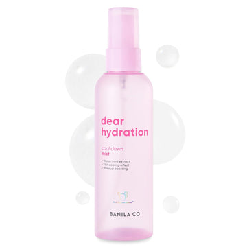 Banila Co Dear Hydration Cool Down Mist | Lightweight Skin Cooling & Moisturizing Makeup Fixer Setting Spray | Hydration Boost, Radiant Glow Serum (99Ml / 3.34 Fl Oz)