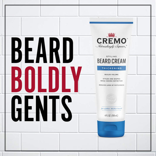 Cremo Styling Beard Cream, Thickening, 4 Fl Oz